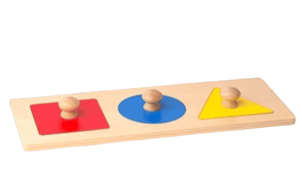 Montessori Puzzle Board with 3 Shapes