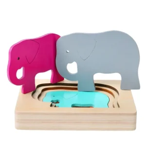 montessori lagenpuzzle elefant