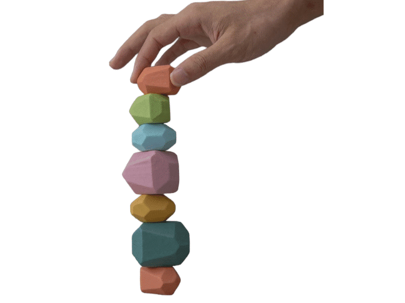 Montessori wooden stacking blocks