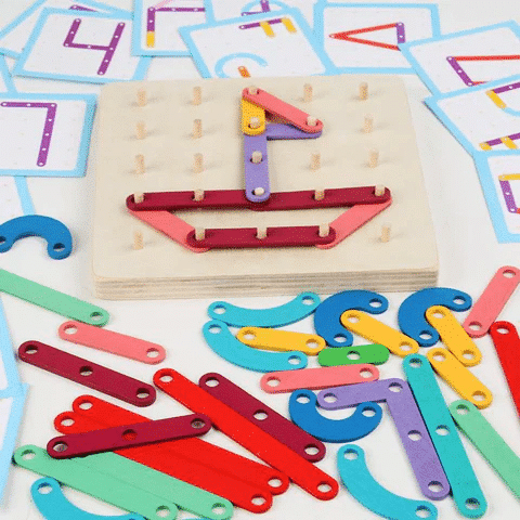 Montessori wooden stacking blocks