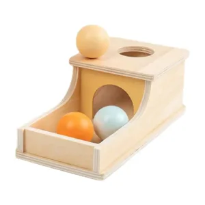 montessori objektpermanenz holzkasten